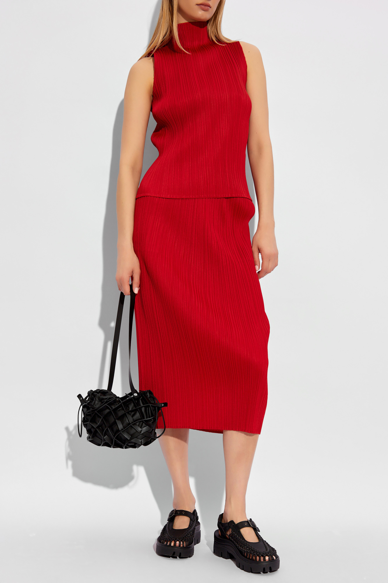 Red Pleated Skirt Issey Miyake Pleats Please - Vitkac Canada